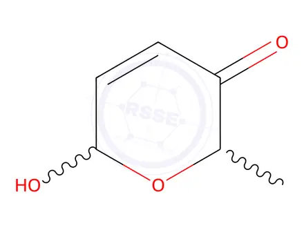 Chemical structure of 6-Hydroxy-2-methyl-2H-pyran-3(6H)-one