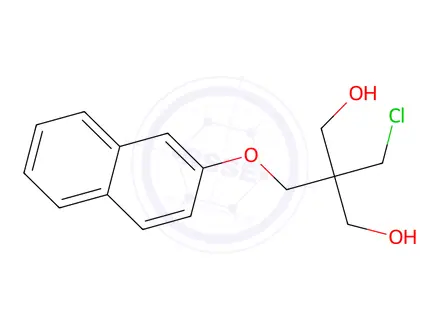 Chemical structure of 2-(Chloromethyl)-2-((naphthalen-2-yloxy)methyl)propane-1,3-diol
