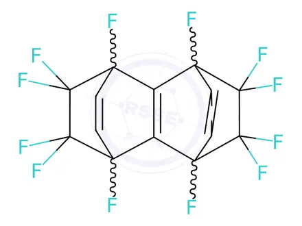 Chemical structure of 1,4,5,8,9,9,10,10,11,11,12,12-Dodecafluoro-1,4,4a,5,8,8a-hexahydro-2,3-dimethyl-1,4:5,8-diethanonaphthalene
