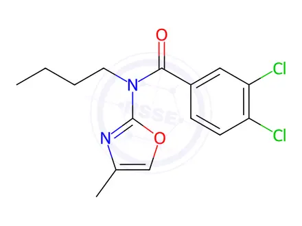 Chemical structure of N-Butyl-3,4-dichloro-N-(4-methyloxazol-2-yl)benzamide