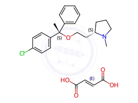Chemical structure of Clemastine Impurity 2 Fumarate