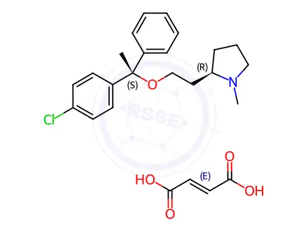 Chemical structure of Clemastine Impurity 1 (Fumarate Salt)