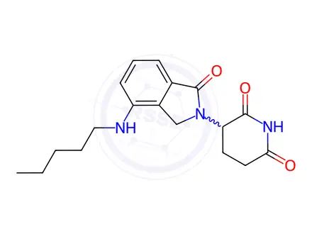 Chemical structure of 3-[1-oxo-4-(pentylamino)isoindolin-2-yl]piperidine-2,6-dione
