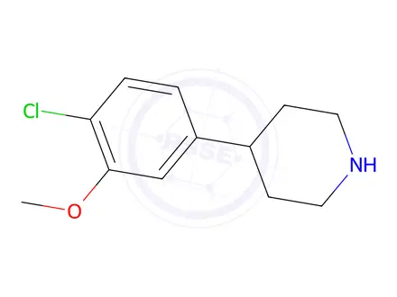 Chemical structure of 4-(4-Chloro-3-methoxyphenyl)piperidine