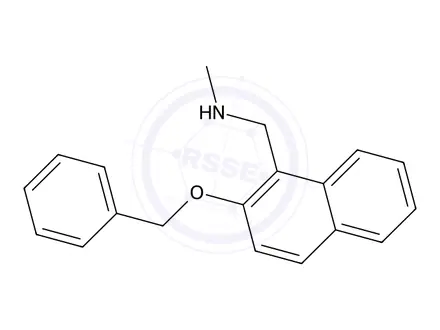 Chemical structure of 1-(2-(Benzyloxy)naphthalen-1-yl)-N-methylmethanamine