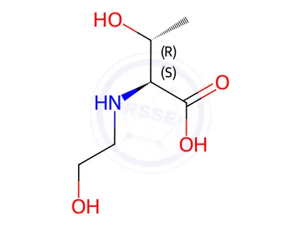 Chemical structure of L-Threonine, N-(2-hydroxyethyl)-(9CI)