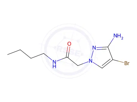 Chemical structure of 2-(3-Amino-4-bromo-1h-pyrazol-1-yl)-N-butylacetamide