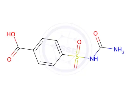 Chemical structure of 4-(carbamoylsulfamoyl)benzoic acid