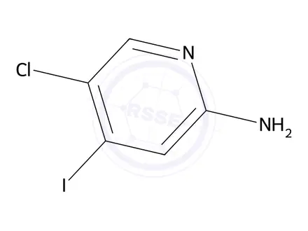 Chemical structure of 2-Amino-5-chloro-4-iodopyridine