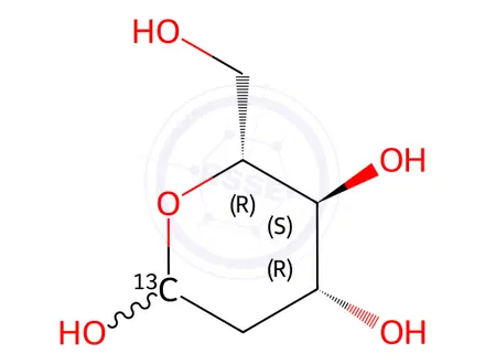 Chemical structure of 2-deoxy-D-[1-13C]glucose