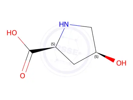 Chemical structure of cis-4-Hydroxy-L-proline
