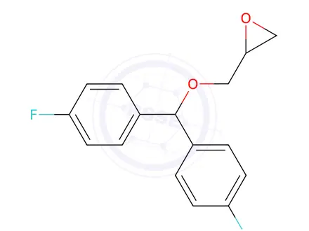 Chemical structure of 2-{[Bis(4-fluorophenyl)methoxy]methyl}oxirane