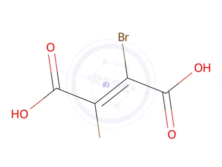 Chemical structure of (E)-2,3-Dibromo-2-Butenedioic Acid