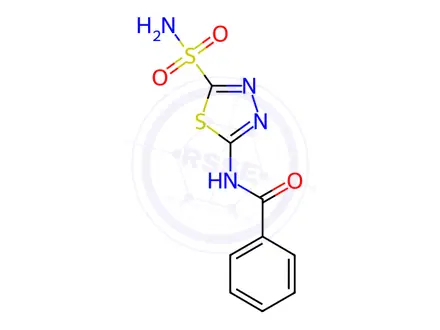 Chemical structure of N-(5-Sulfamoyl-1,3,4-thiadiazol-2-yl)benzamide
