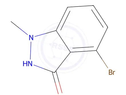 Chemical structure of 4-Bromo-1-methyl-1H-indazol-3(2H)-one