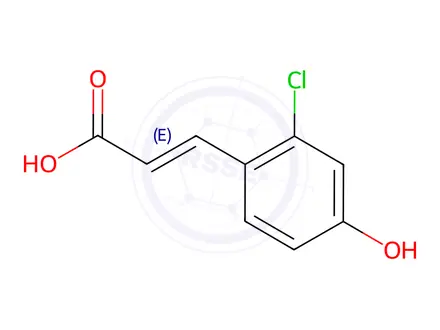 Chemical structure of 3-(2-Chloro-4-hydroxy-phenyl)-acrylic acid