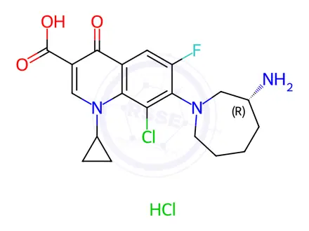 Chemical structure of Besifloxacin hydrochloride