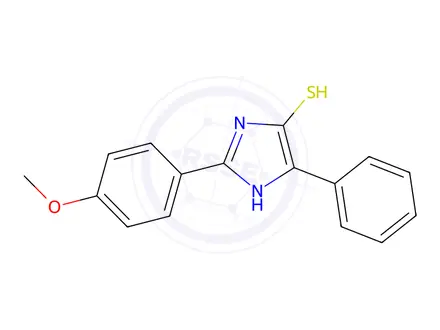 Chemical structure of 2-(4-methoxyphenyl)-4-phenyl-1H-imidazole-5-thiol