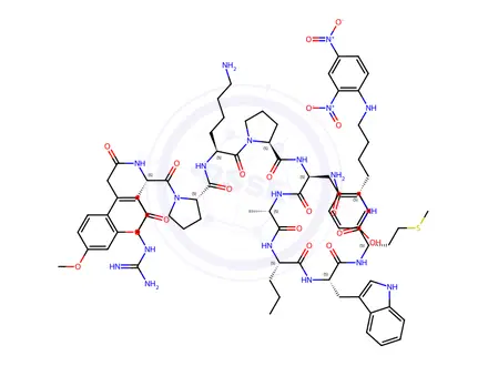 Chemical structure of Mca-Arg-Pro-Lys-Pro-Tyr-Ala-Nva-Trp-Met-Lys(Dnp)-NH2