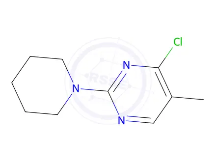 Chemical structure of 4-chloro-5-methyl-2-piperidinopyrimidine