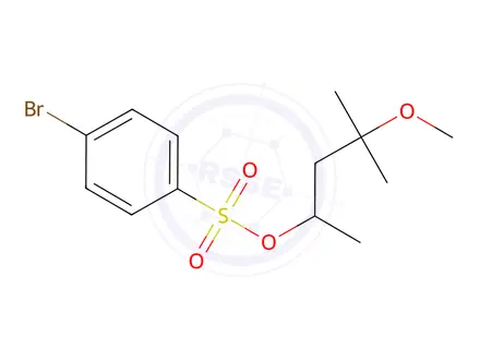 Chemical structure of 4-Bromobenzenesulfonic acid 3-methoxy-1,3-dimethylbutyl ester