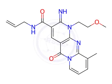 Chemical structure of N-Allyl-2-imino-1-(2-methoxyethyl)-10-methyl-5-oxo-2,5-dihydro-1H-dipyrido[1,2-a:2',3'-d]pyrimidine-3-carboxamide