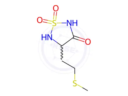 Chemical structure of 4-(2-(Methylthio)ethyl)-1,2,5-thiadiazolidin-3-one 1,1-dioxide