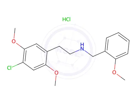 Chemical structure of 25C-NBOMe hydrochloride