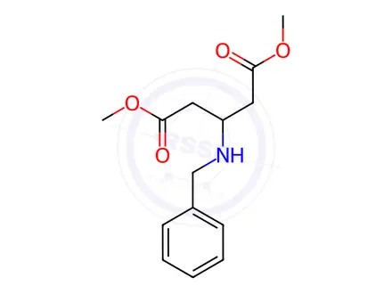 Chemical structure of 3-[(Phenylmethyl)amino]pentanedioic acid dimethyl ester