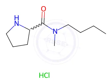 Chemical structure of N-Butyl-N-methyl-2-pyrrolidinecarboxamidehydrochloride