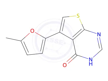 Chemical structure of 5-(5-Methyl-2-furyl)thieno[2,3-D]pyrimidin-4(3H)-one