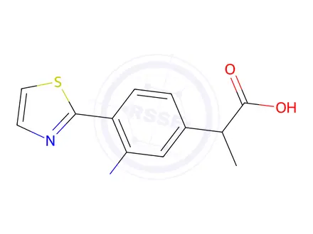 Chemical structure of 3-Amino-α-methyl-4-(2-thiazolyl)benzeneacetic acid