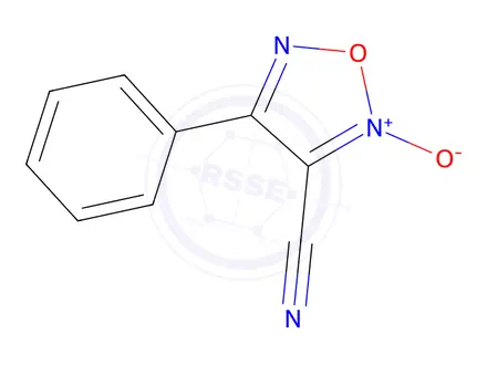 Chemical structure of 4-PHENYL-3-FUROXANCARBONITRILE