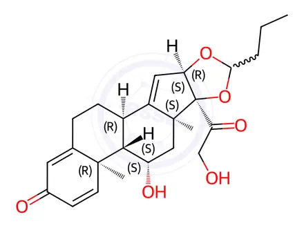 Chemical structure of Budesonide EP Impurity E (Budesonide USP Related Compound E, 14,15-Dehydro Budesonide)