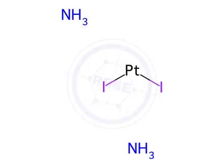 Chemical structure of cis-Diammine-diiodo Platinum II