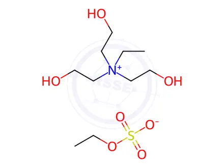 Chemical structure of ethyltris(2-hydroxyethyl)ammonium ethyl sulphate