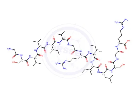 Chemical structure of HCV NS4A Protein (21-34) (JT strain) trifluoroacetate salt