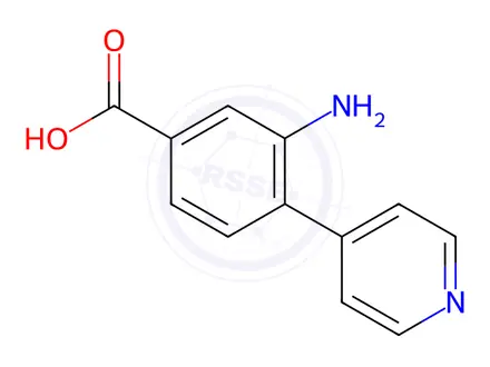 Chemical structure of Benzoic acid, 3-amino-4-(4-pyridinyl)-