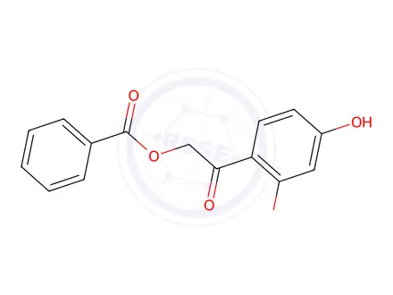 Chemical structure of omega-Benzoyloxy Resacetophenone
