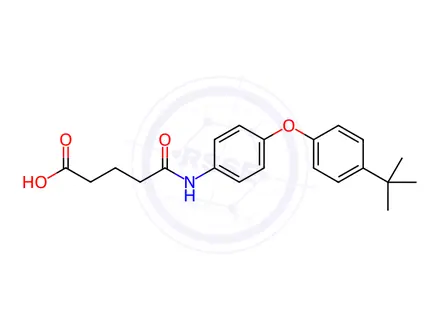 Chemical structure of 5-{[4-(4-tert-Butylphenoxy)phenyl]-amino}-5-oxopentanoic acid