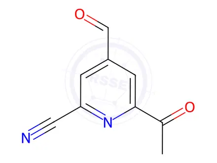 Chemical structure of 6-Acetyl-4-formylpicolinonitrile
