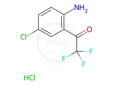 Chemical structure of 4-Chloro-2-(trifluoroacetyl)aniline Hydrochloride Hydrate