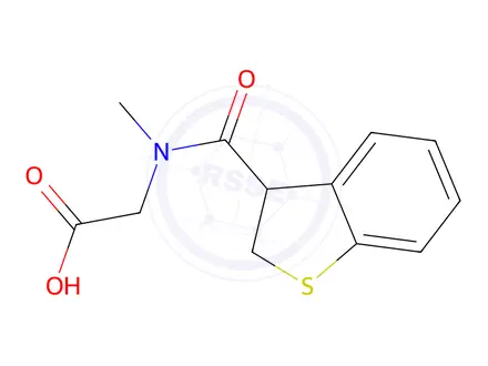 Chemical structure of n-(2,3-Dihydrobenzo[b]thiophene-3-carbonyl)-n-methylglycine