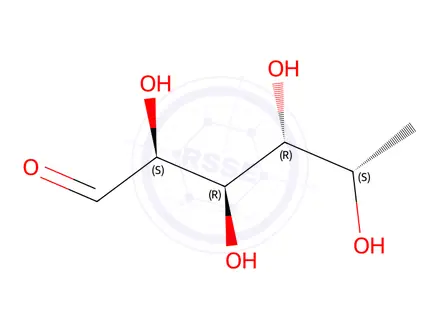 Chemical structure of L-(-)-Fucose