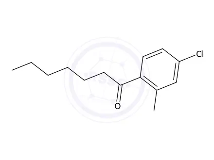 Chemical structure of 1-(4-Chloro-2-methylphenyl)heptan-1-one