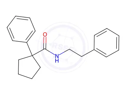 Chemical structure of N-phenethyl-1-phenylcyclopentane-1-carboxamide