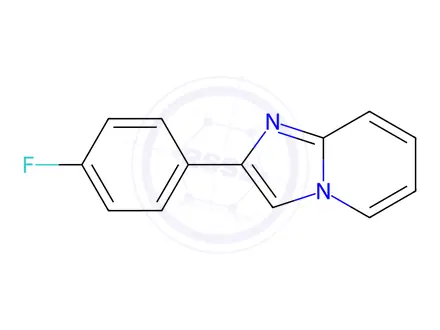 Chemical structure of 2-(4-Fluorophenyl)imidazo[1,2-a]pyridine