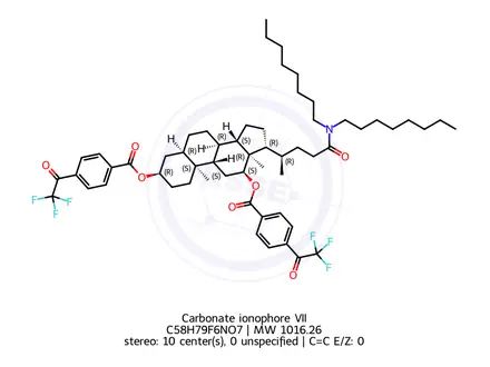 Chemical structure of N,N-Dioctyl-3alpha,12alpha-bis(4-trifluoroacetylbenzoyloxy)-5beta-cholan-24-amide
