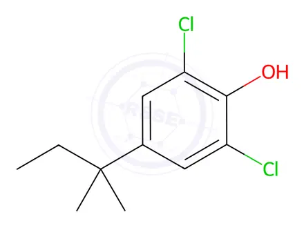 Chemical structure of 2,6-Dichloro-4-tert-pentylphenol