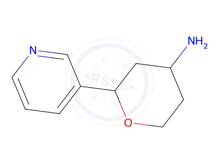 Chemical structure of 2-(Pyridin-3-yl)oxan-4-amine